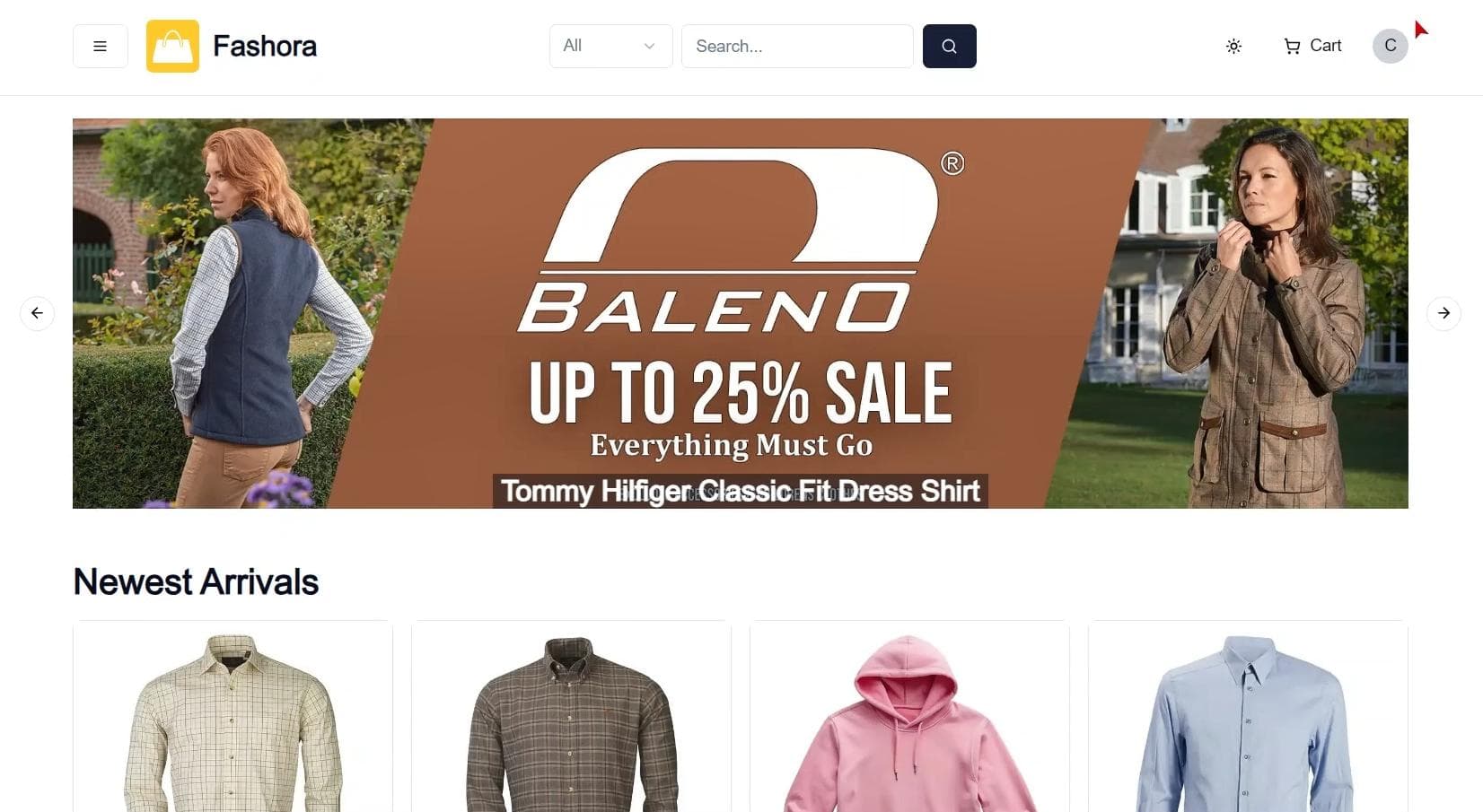 Fashora E-commerce Website